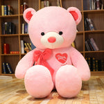 nounours geant love rose