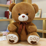 Nounours Géant</br>Ours en Peluche "Petit Noeud" Marron