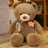 Nounours Géant</br>Ourson 100cm "Fleur" Marron