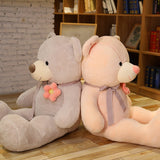 Nounours Géant</br>Ourson 100cm "Fleur" Rose