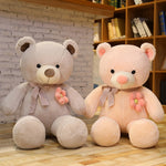 Nounours Géant</br>Ourson 100cm "Fleur" Rose