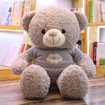 Nounours Peluche I love U Gris