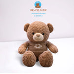 Nounours Géant I love U Marron